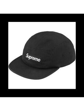 Supreme Washed Chino Twill Camp Cap Black